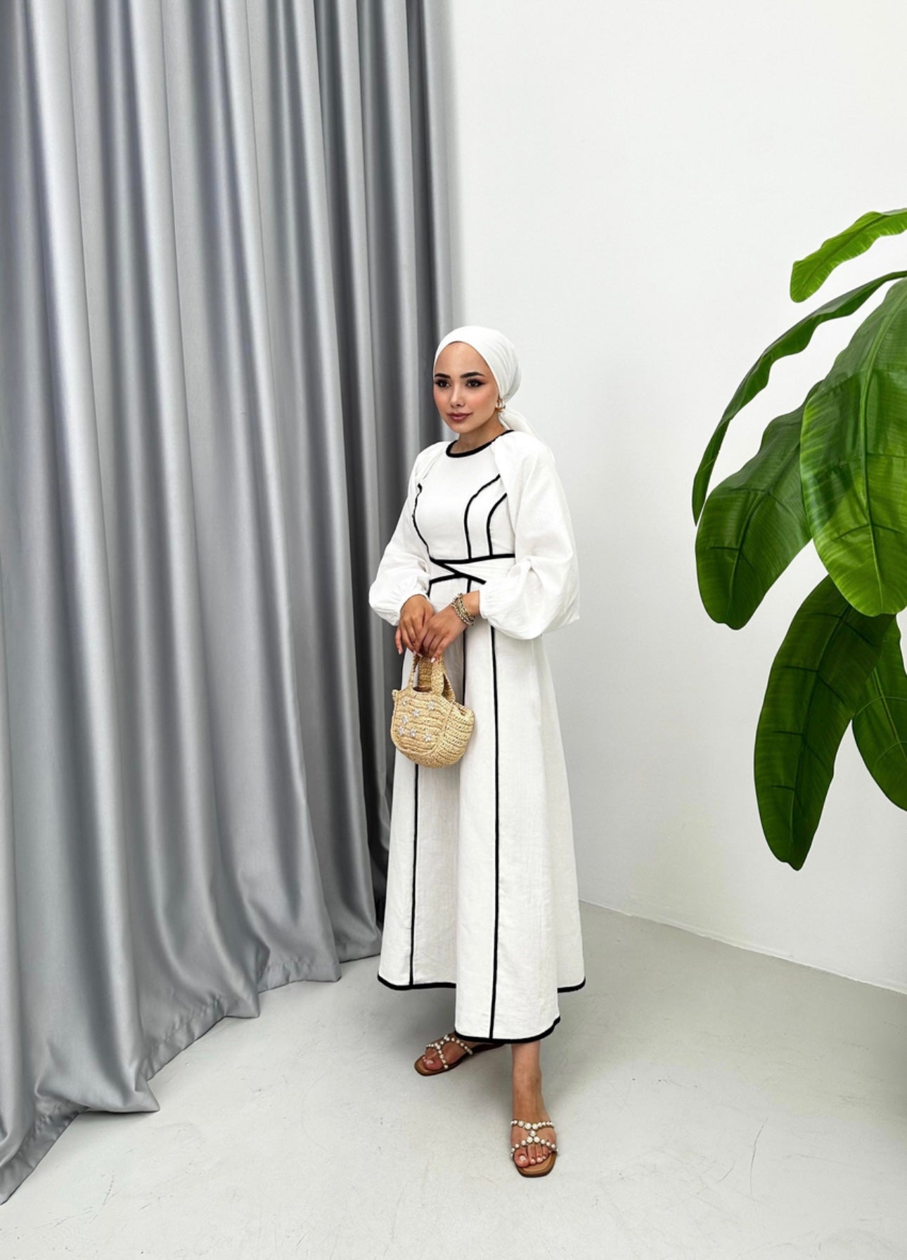 Linen Dress Ecru