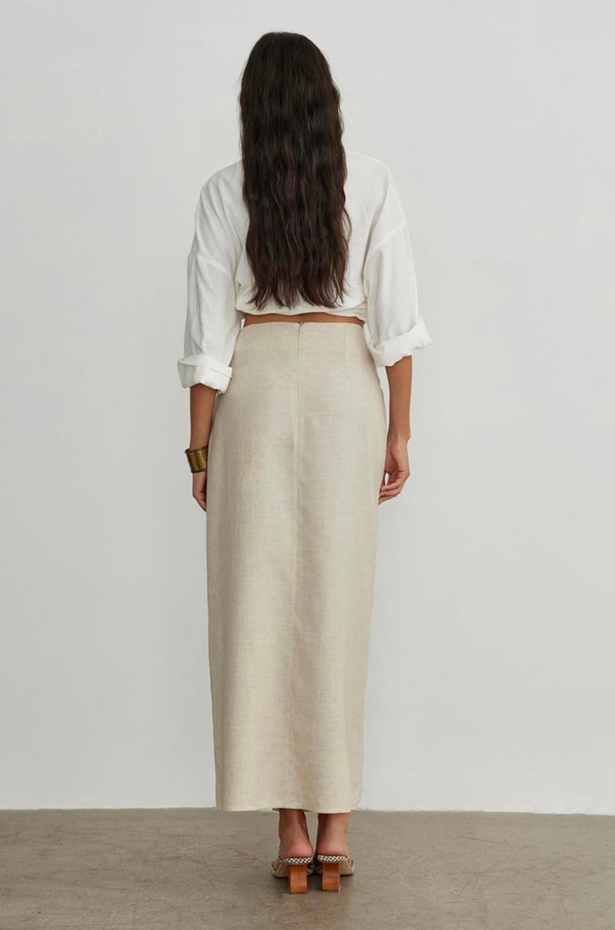 Noli Wrap Skirt Naturel