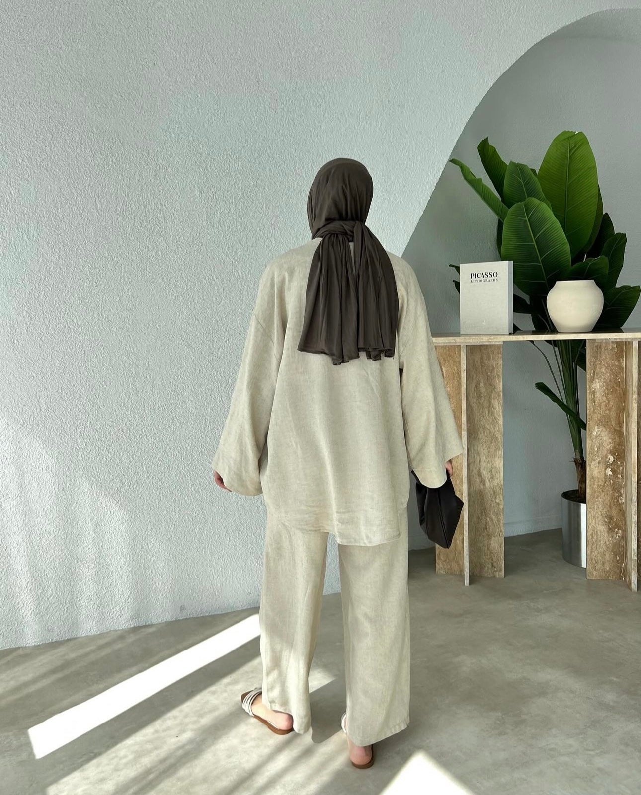 Linnen Kimono Set Naturel