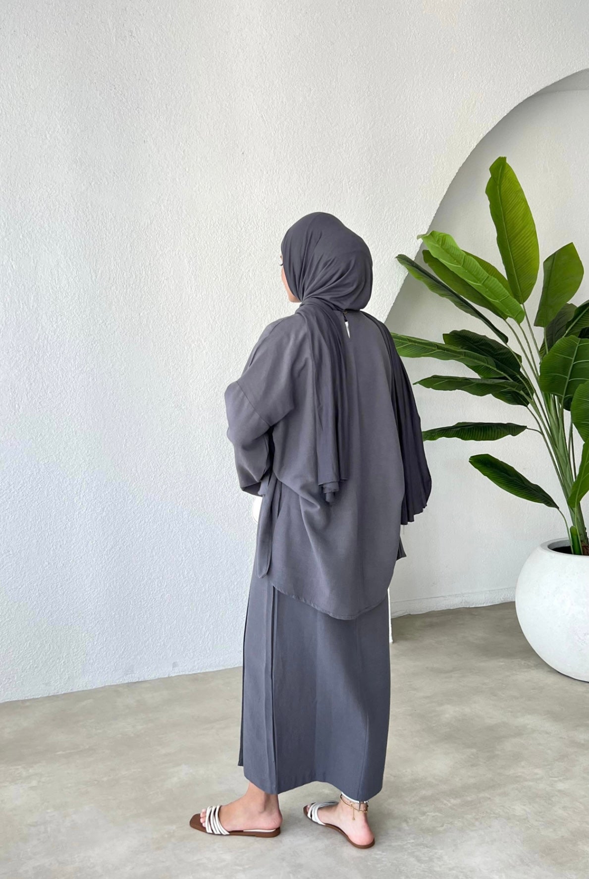 Linen Wrap Skirt Co-Ord Set