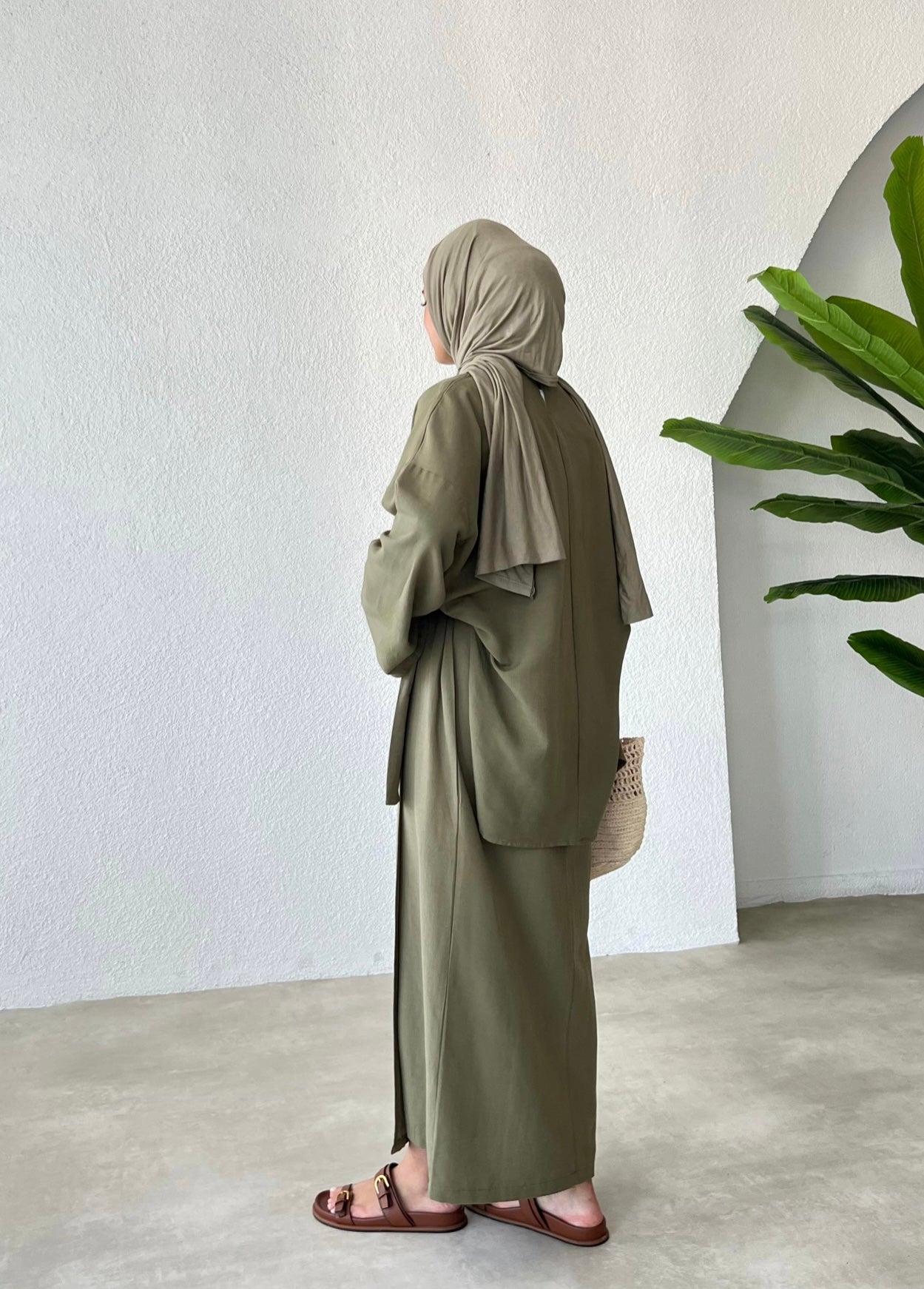 Linen Wrap Skirt Co-Ord Set