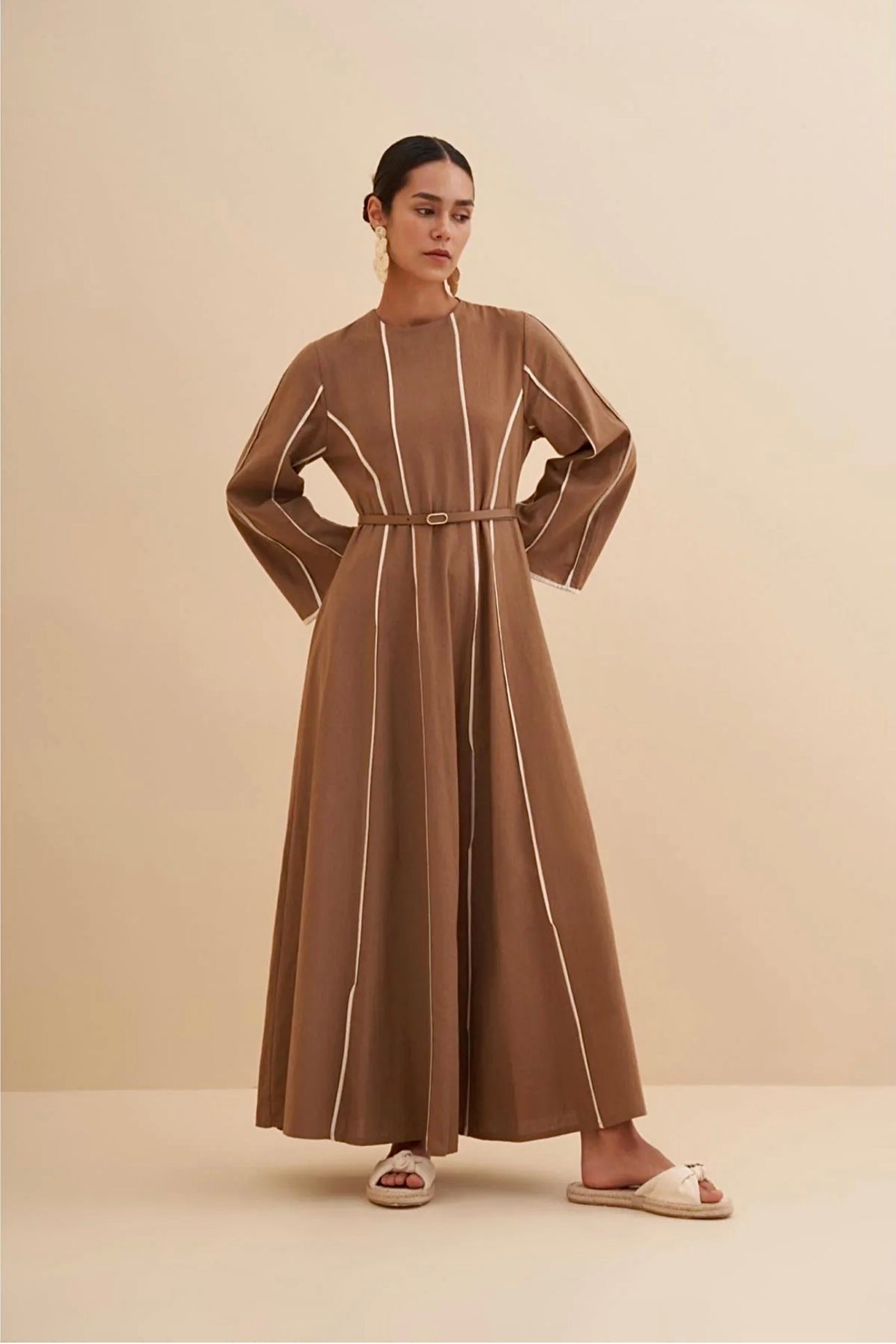 Eclipse Linen Dress Cognac
