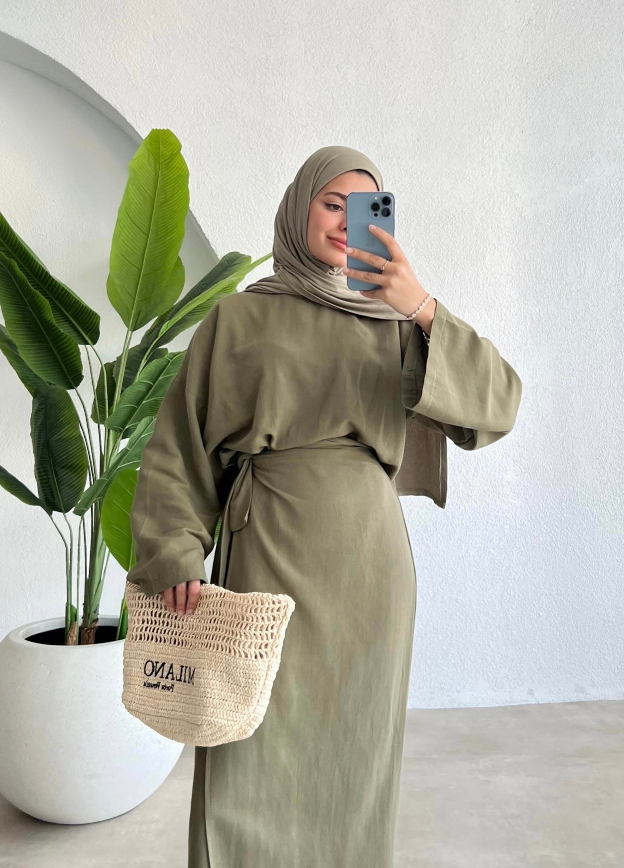 Linen Wrap Skirt Co-Ord Set