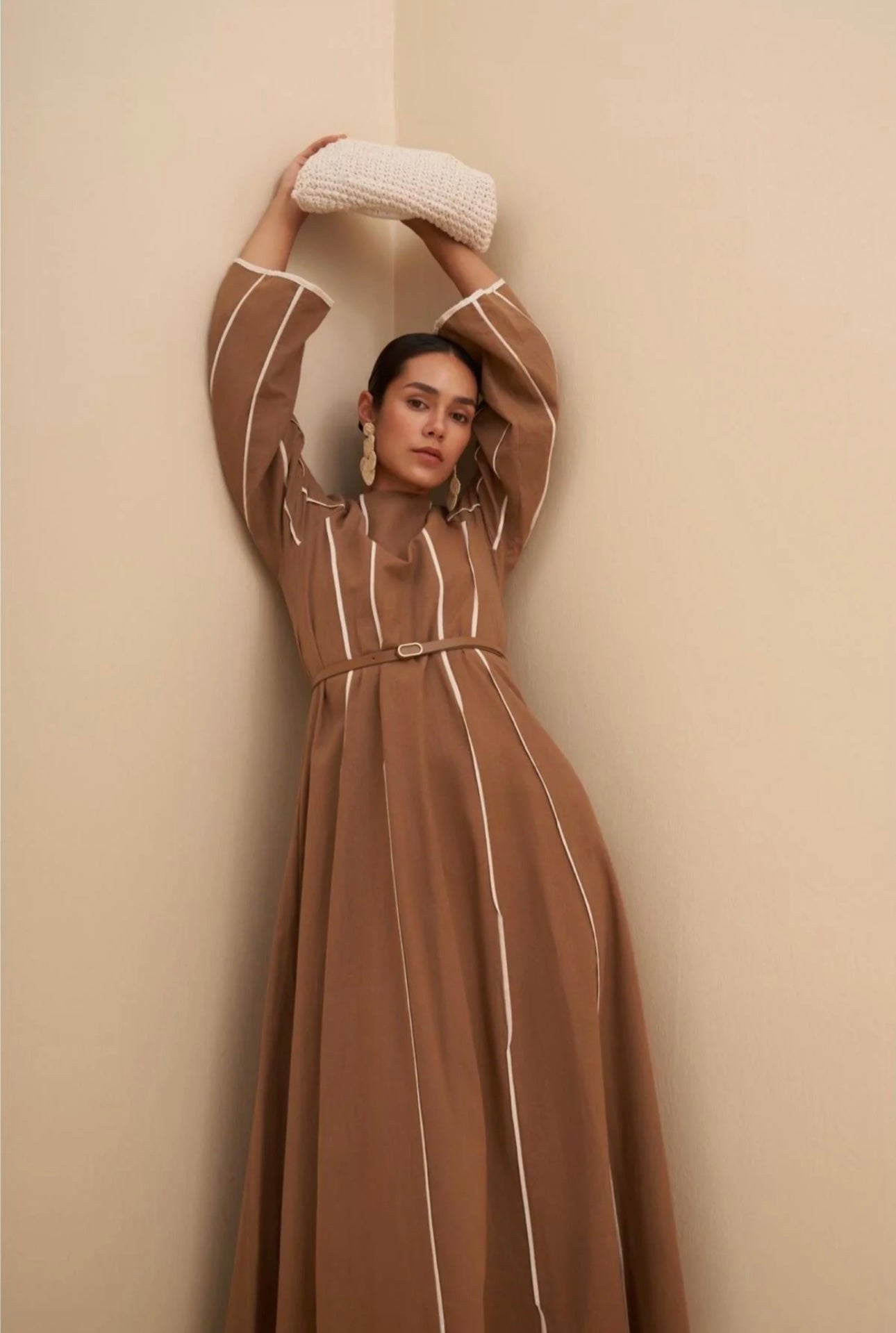Eclipse Linen Dress Cognac
