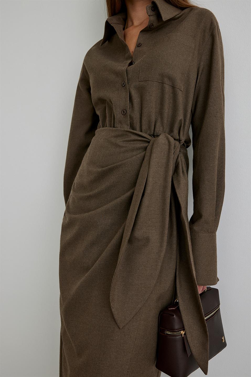 Goldie Anvelop Dress Brown