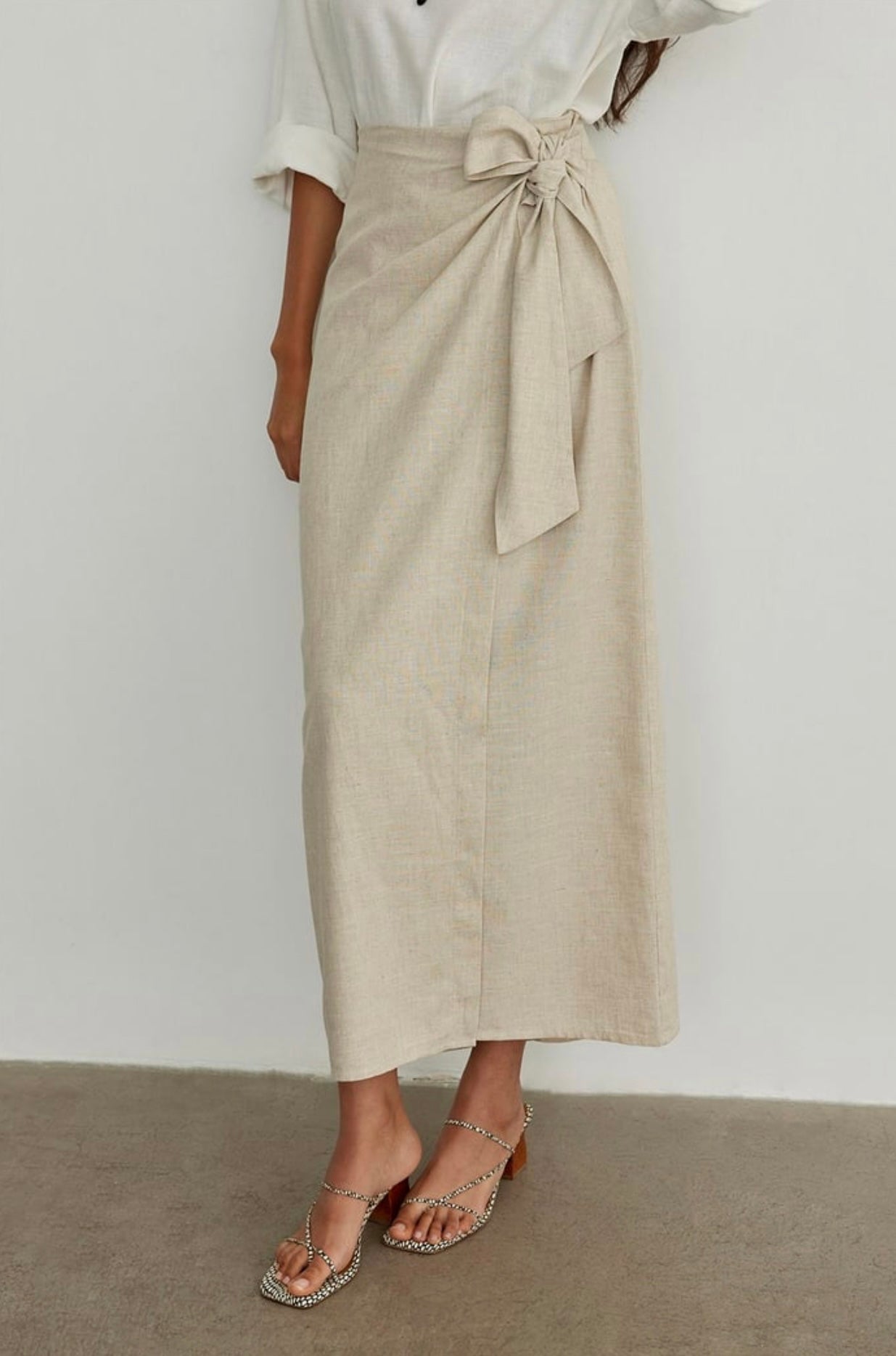 Noli Wrap Skirt Naturel
