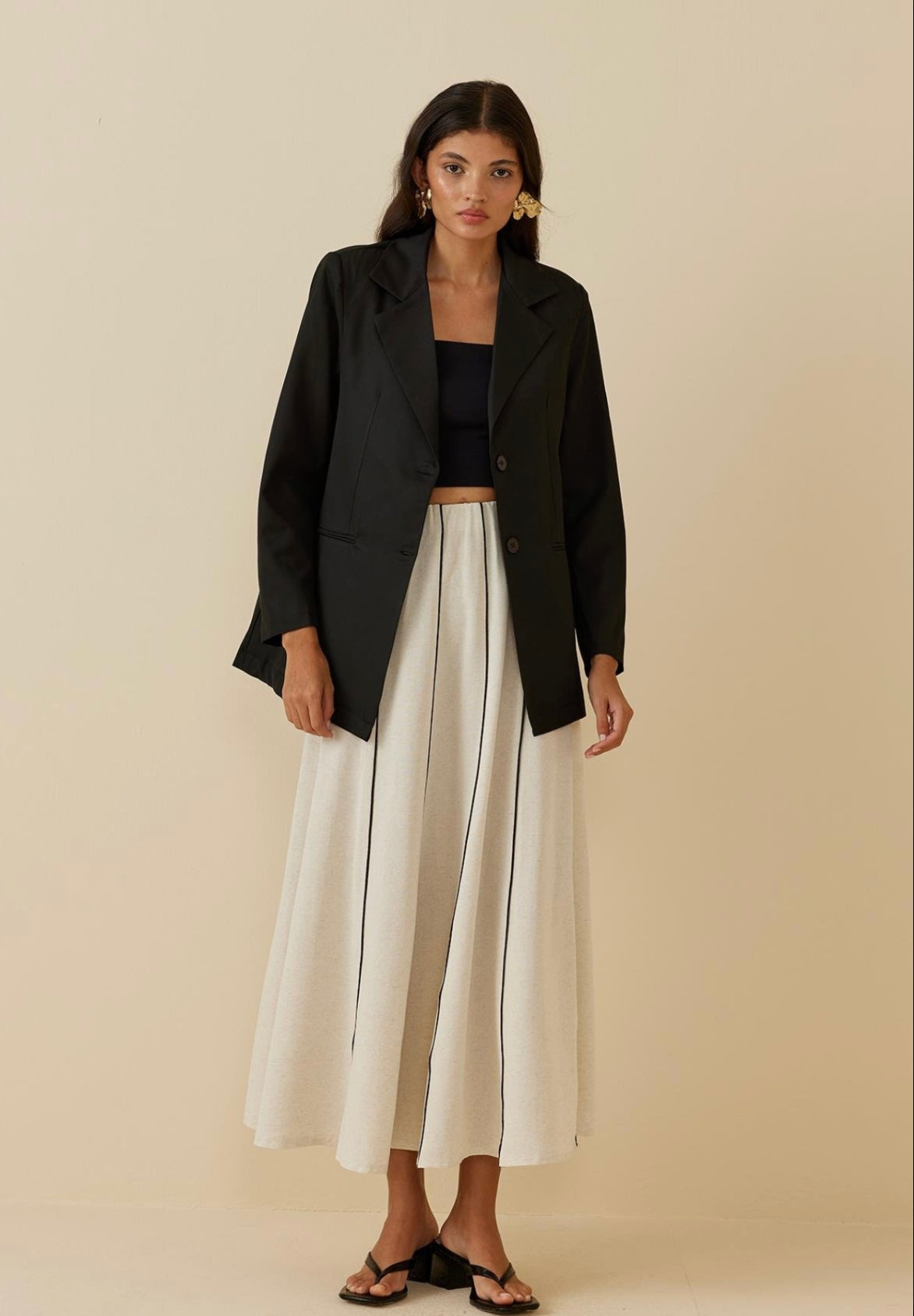 Linnen Maxi Rok