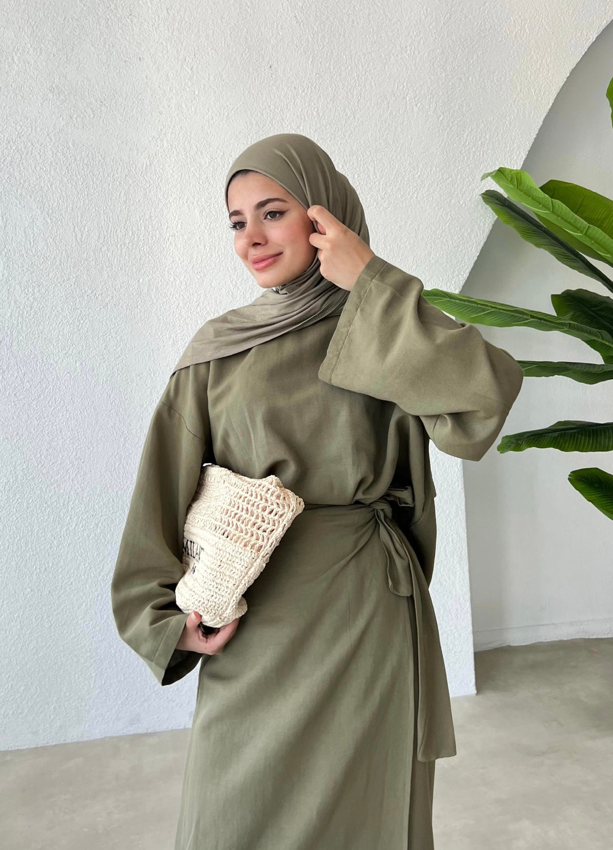 Linen Wrap Skirt Co-Ord Set