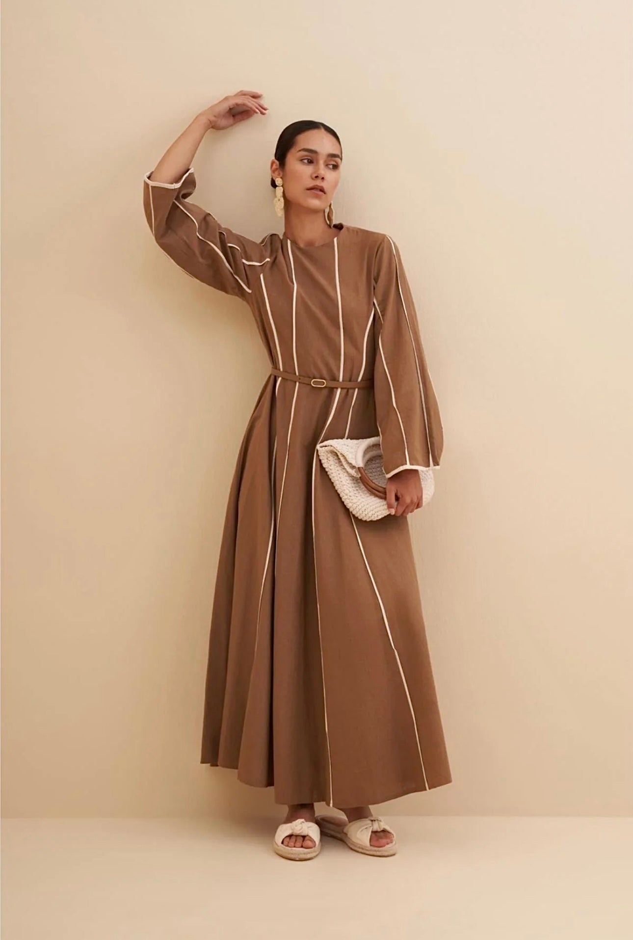 Eclipse Linen Dress Cognac