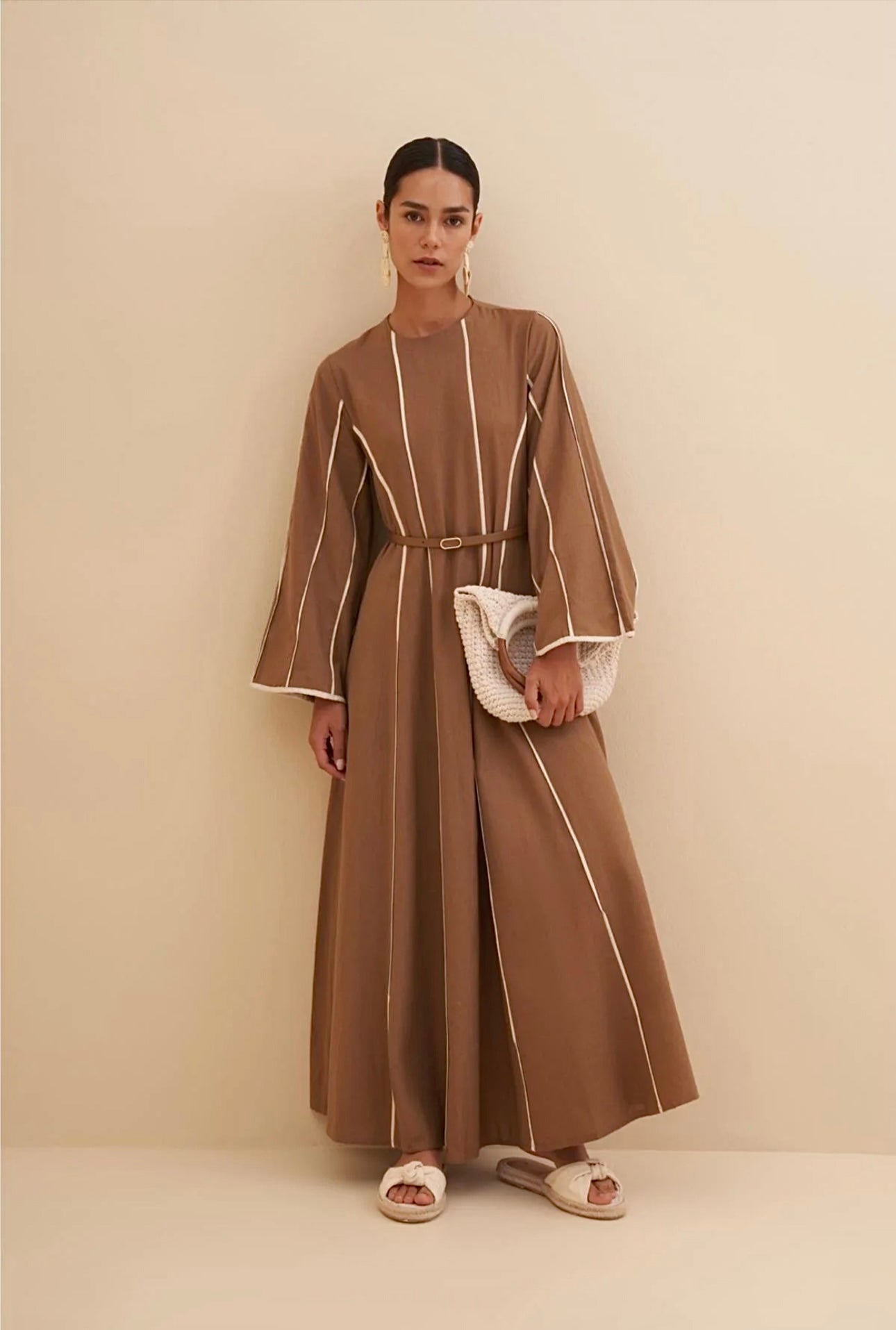 Eclipse Linen Dress Cognac