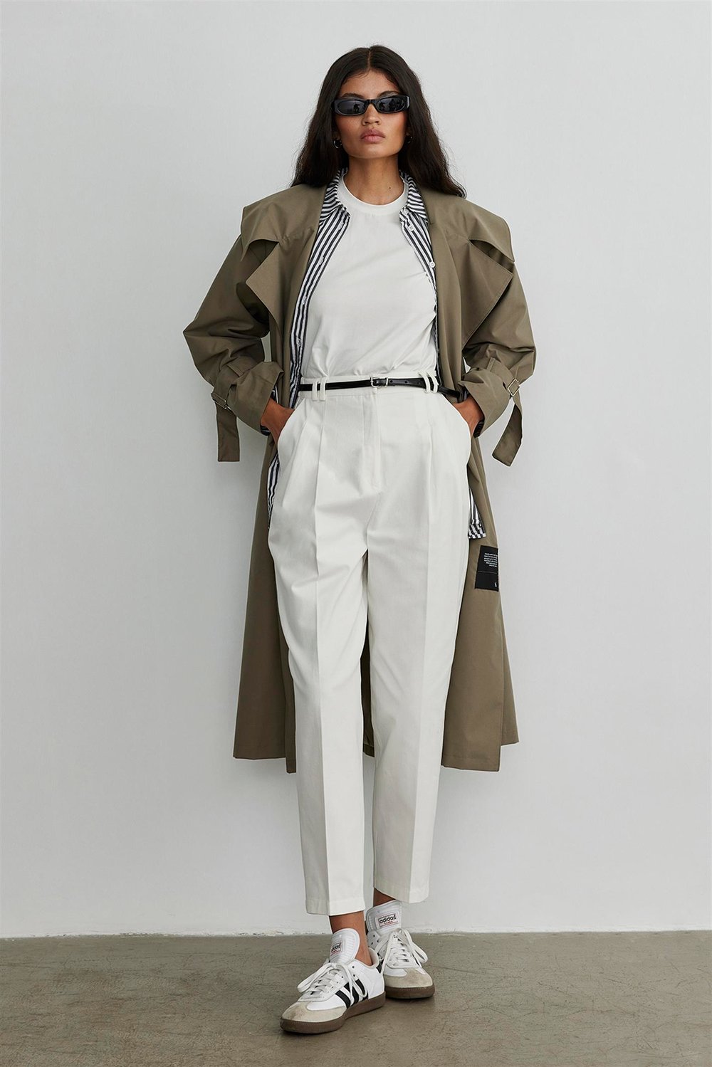 Khaki Oversized Trench Coat