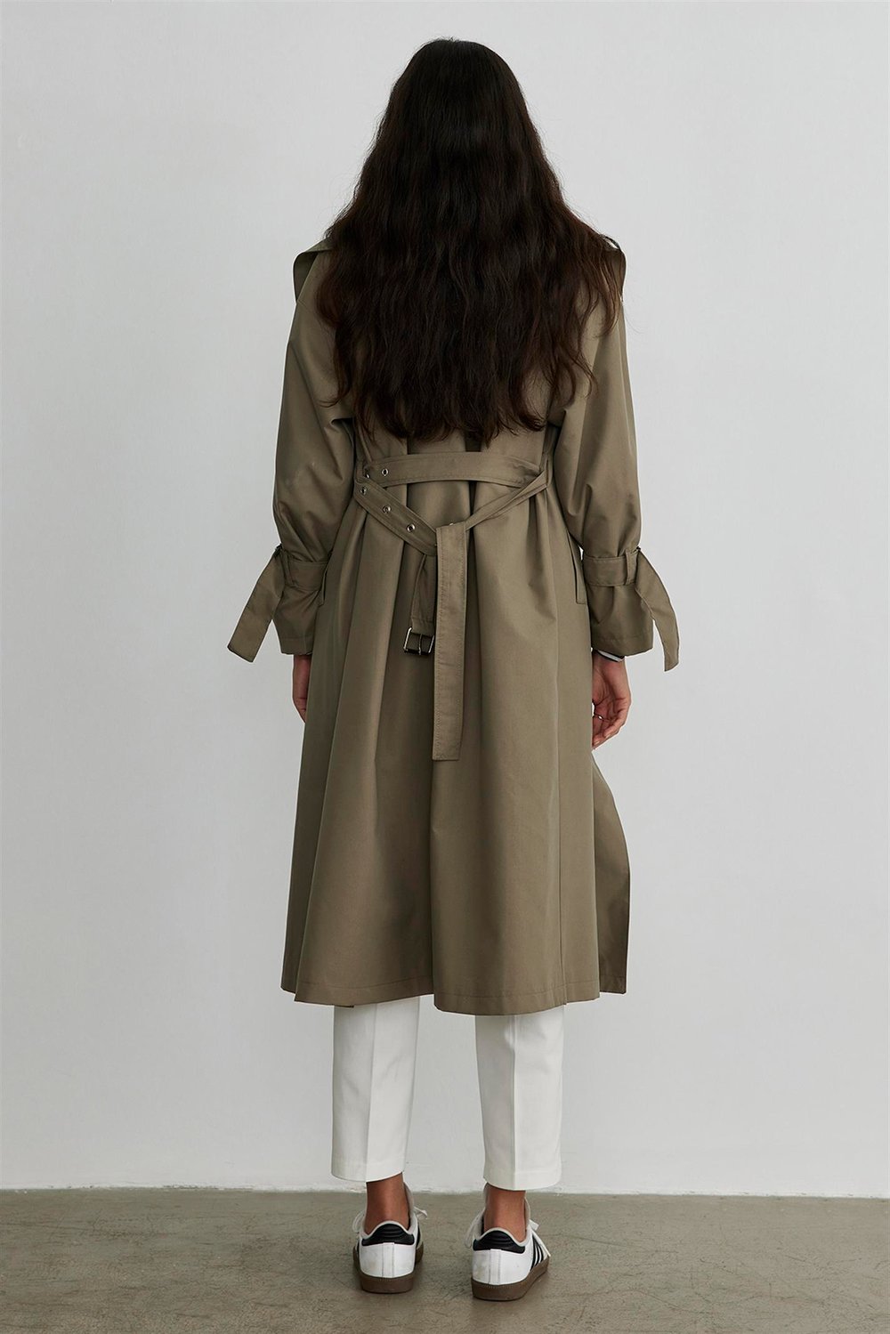 Khaki Oversized Trench Coat