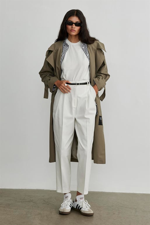 Khaki Oversized Trench Coat